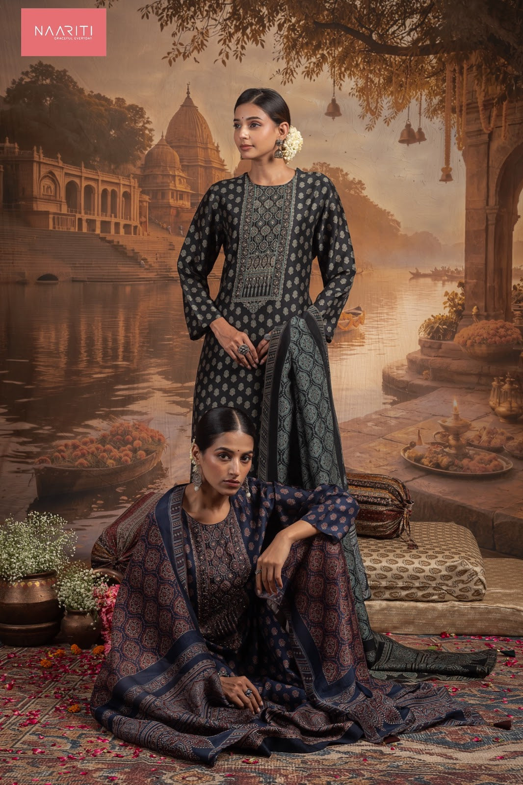 Tanaya Naariti Silk Pant Style Suits Manufacturer Ahmedabad