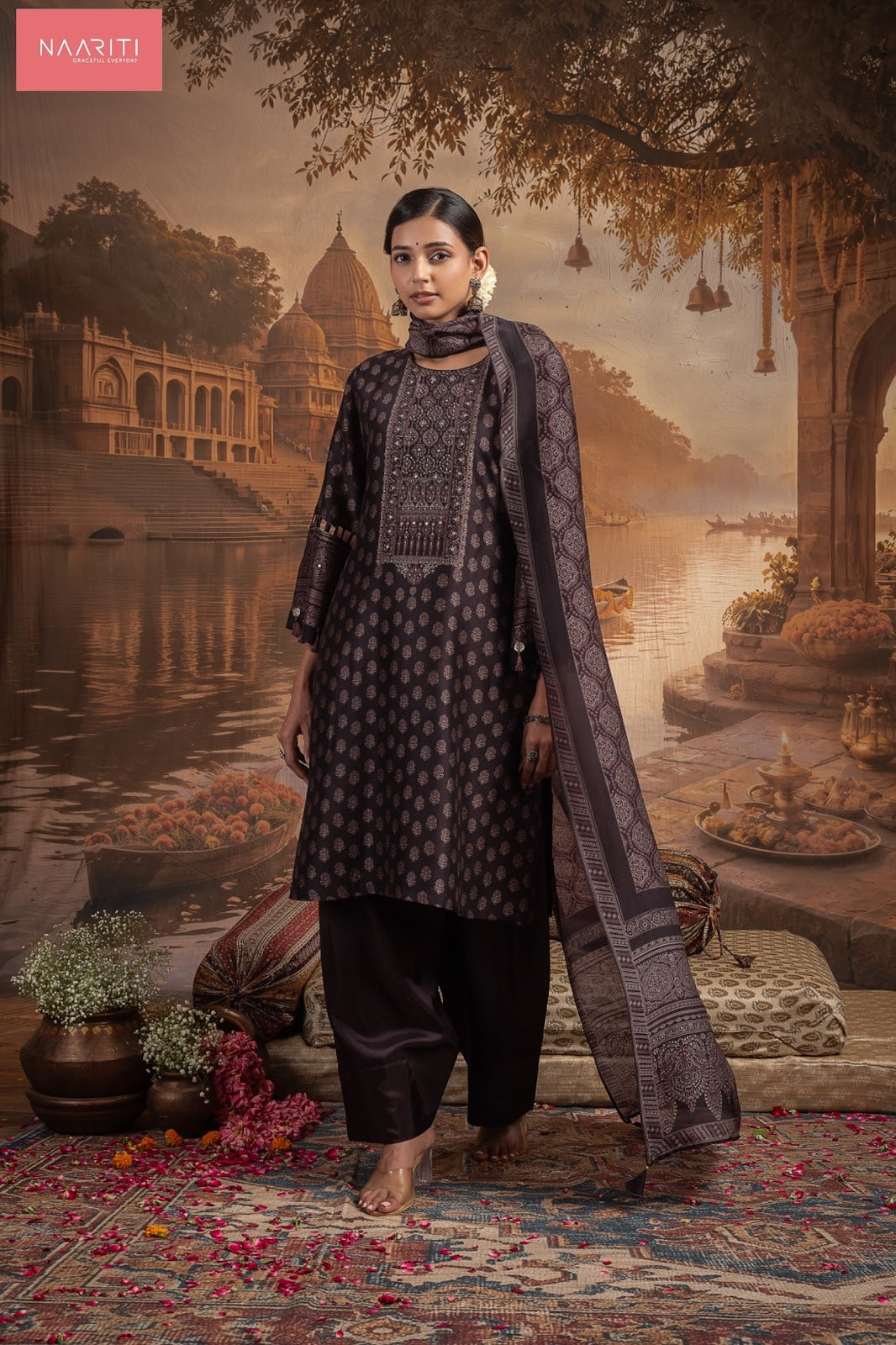 Tanaya Naariti Silk Pant Style Suits Manufacturer Ahmedabad