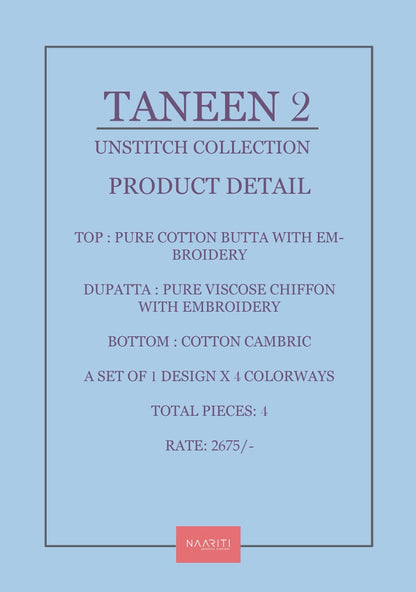 Taneen 2 Naariti Cotton Pant Style Suits Wholesale Rate