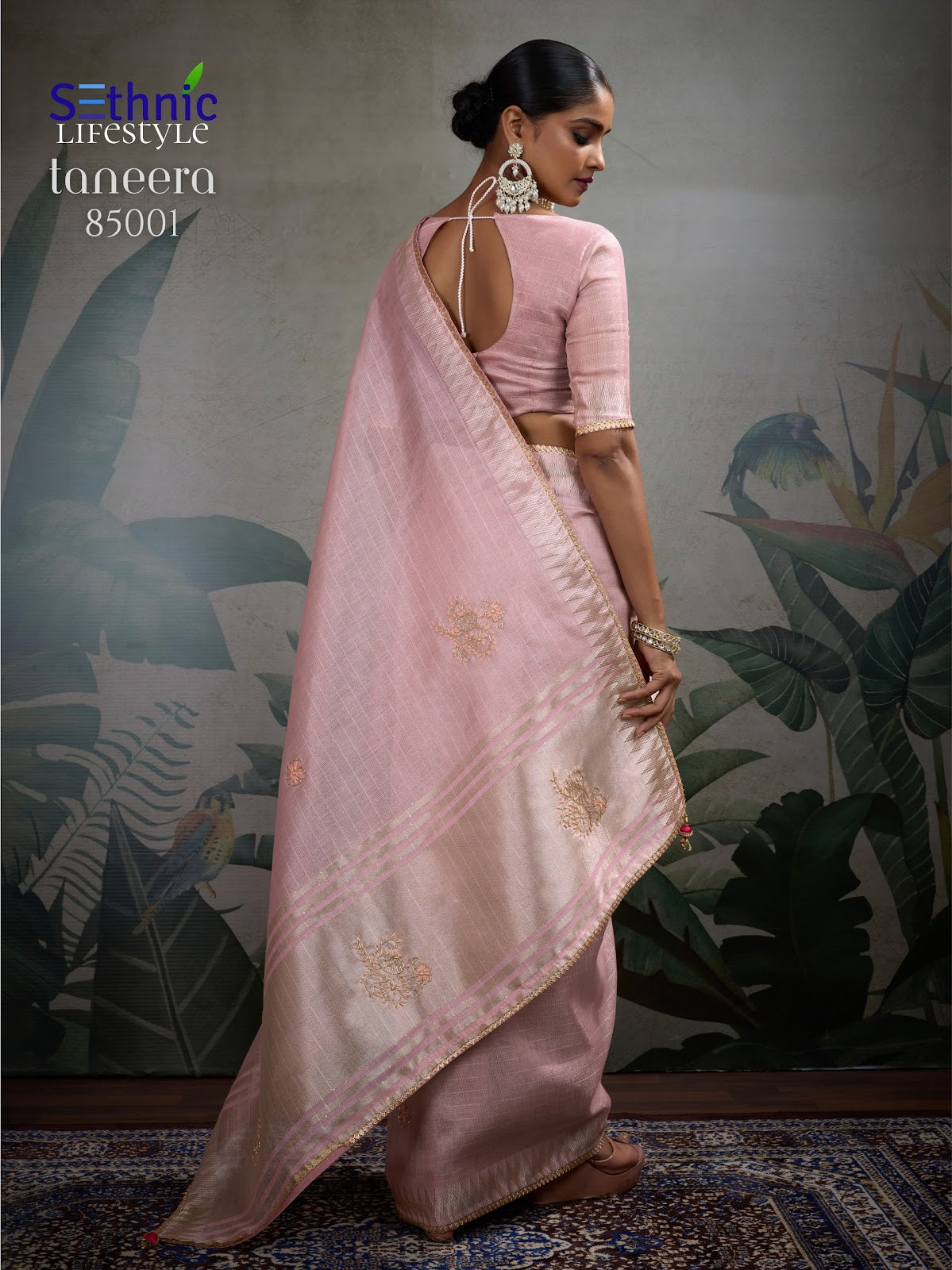 Taneera 85001-85004 Sethnic Linen Sarees Wholesale Price