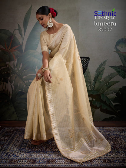 Taneera 85001-85004 Sethnic Linen Sarees Wholesale Price