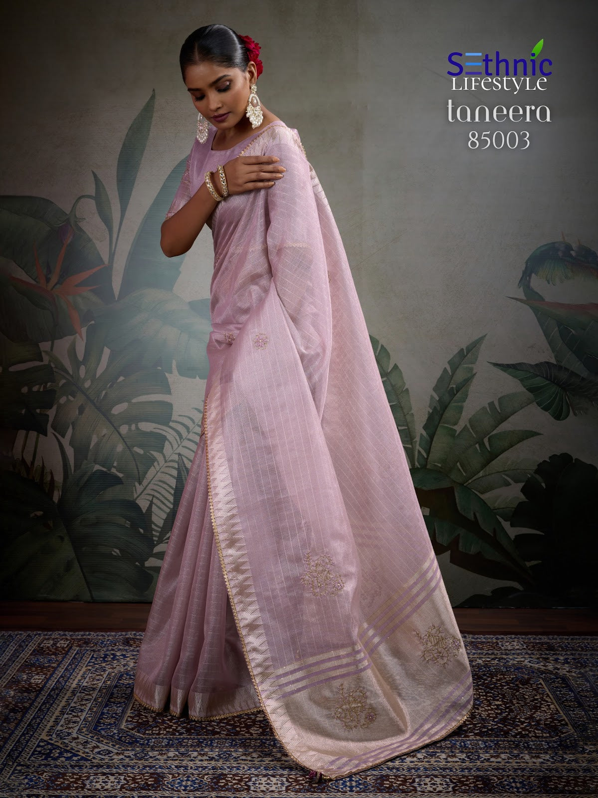 Taneera 85001-85004 Sethnic Linen Sarees Wholesale Price