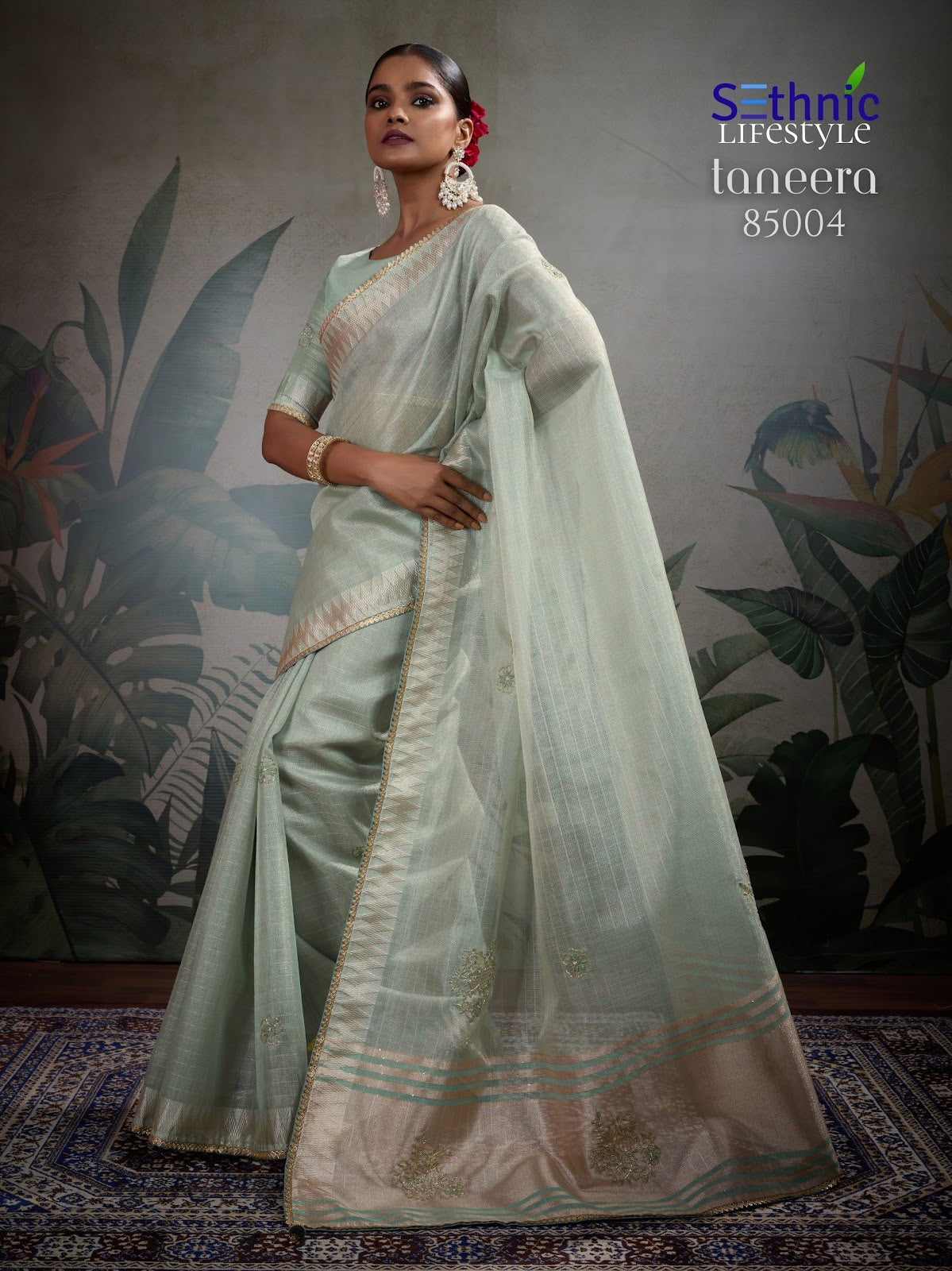 Taneera 85001-85004 Sethnic Linen Sarees Wholesale Price