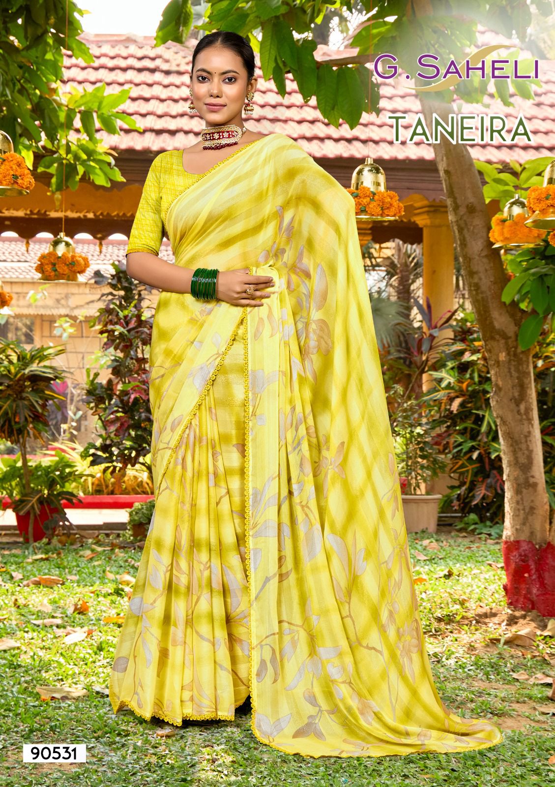 Taneira Saumya Moss Sarees Exporter