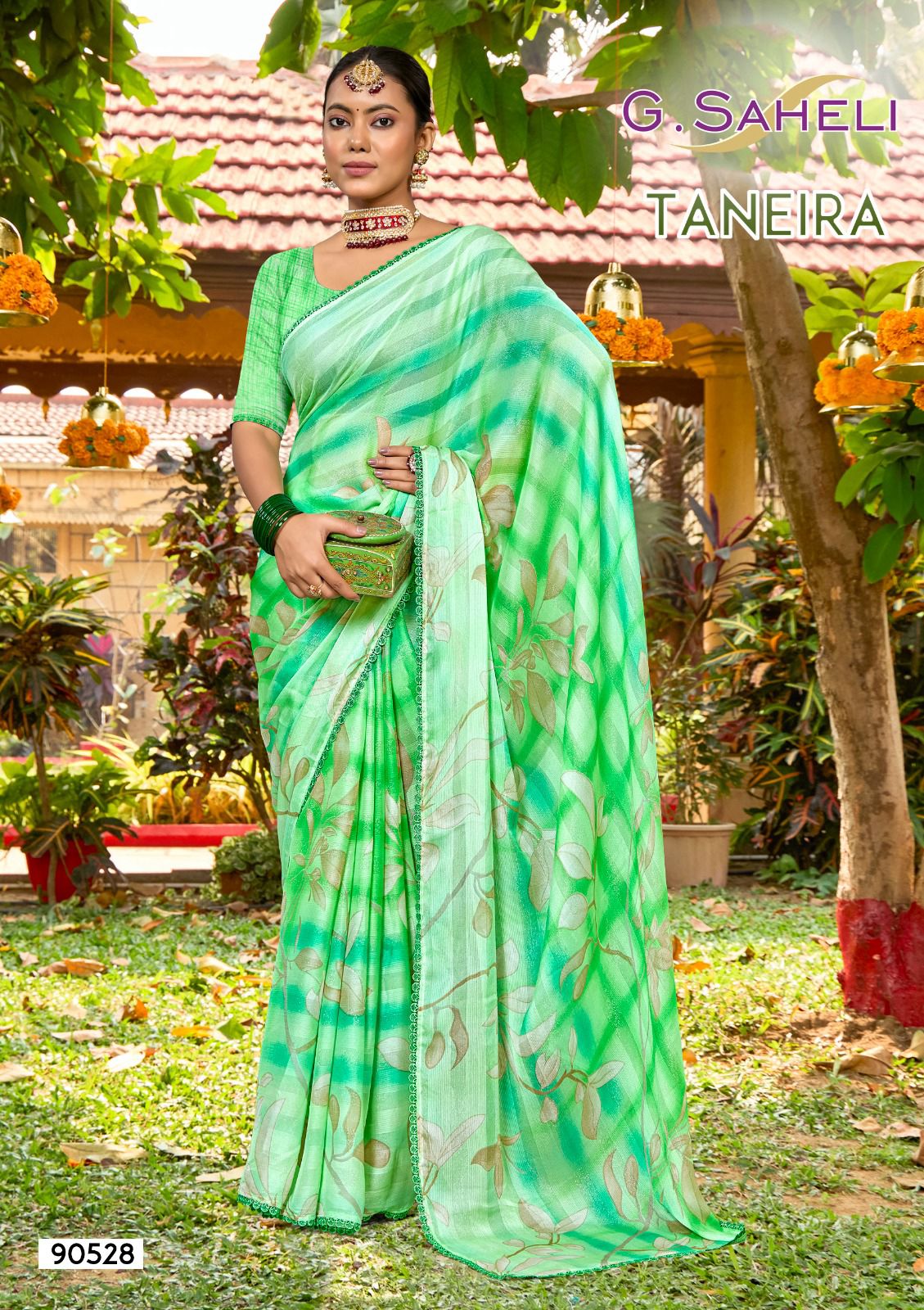 Taneira Saumya Moss Sarees Exporter