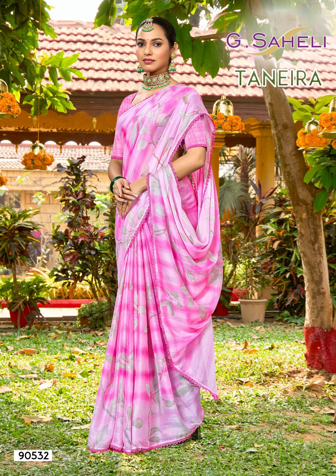 Taneira Saumya Moss Sarees Exporter
