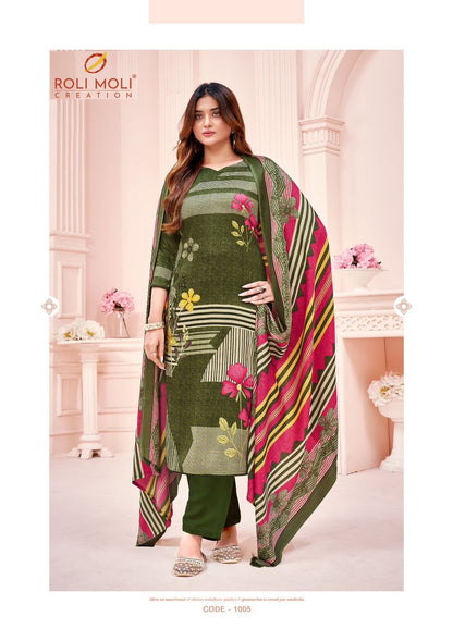 Tania Roli Moli Karachi Pashmina Salwar Suits Exporter Ahmedabad