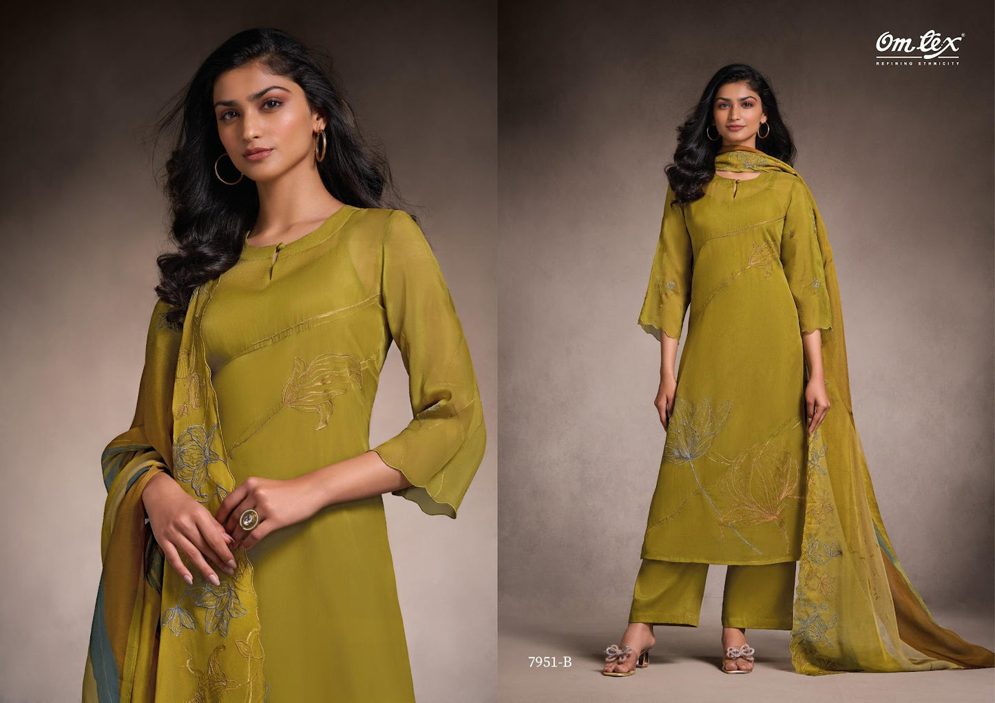 Tanira Omtex Organza Plazzo Style Suits Wholesaler Gujarat