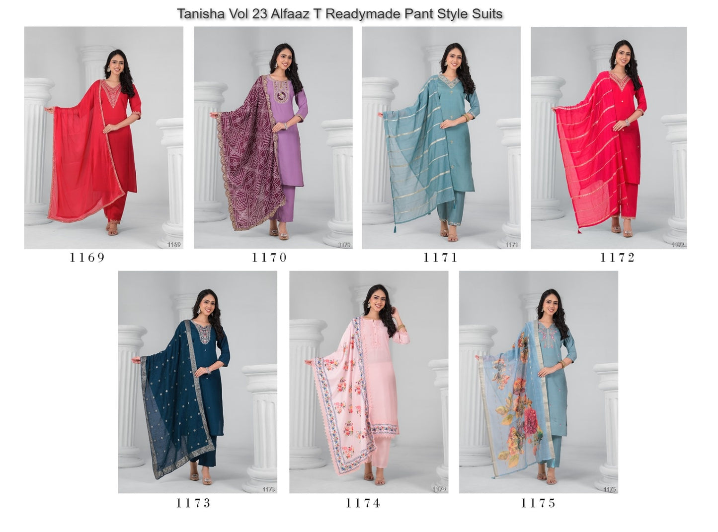 Tanisha Vol 23 Alfaaz T Readymade Pant Style Suits Wholesale