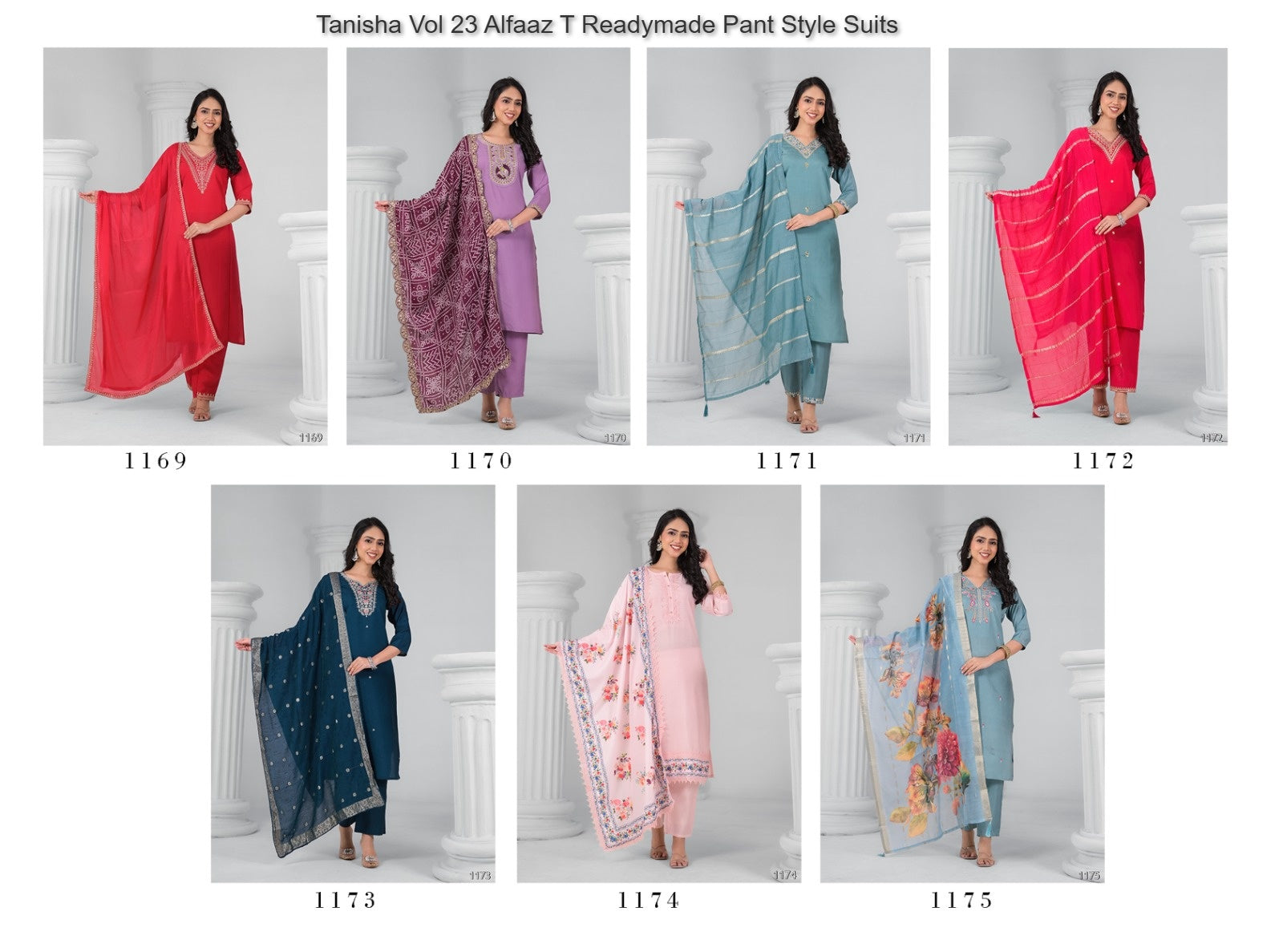 Tanisha Vol 23 Alfaaz T Readymade Pant Style Suits Wholesale