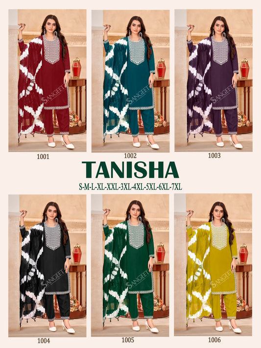 Tanisha Sangeet Viscose Rayon Readymade Pant Style Suits Manufacturer Ahmedabad