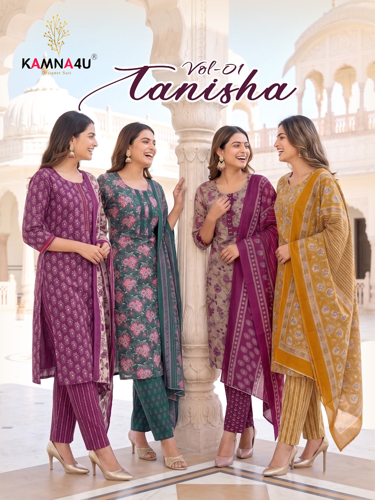 Tanisha Vol 1 Kamna4U Indo Readymade Pant Style Suits Manufacturer