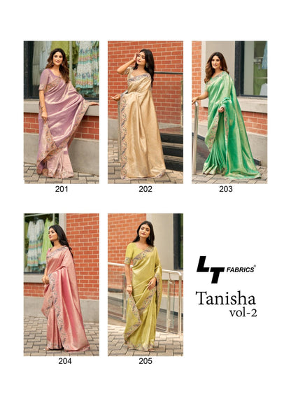 Tanisha Vol 2 Lt Fabrics Sarees Wholesale Rate