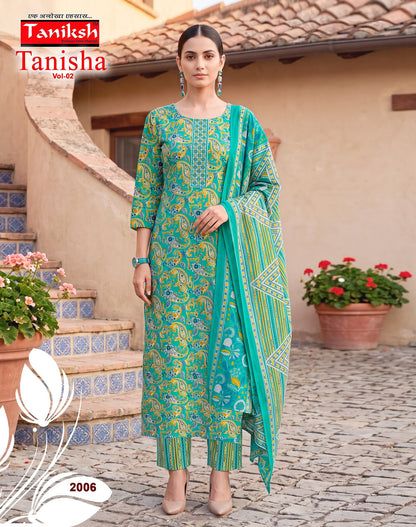 Tanisha Vol 2 Taniksh Dhabu Readymade Cotton Pant Suits Manufacturer Ahmedabad