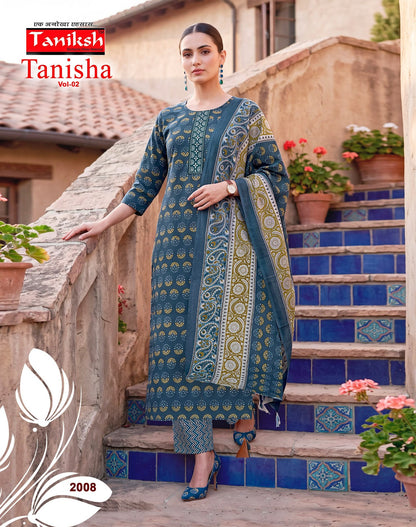 Tanisha Vol 2 Taniksh Dhabu Readymade Cotton Pant Suits Manufacturer Ahmedabad
