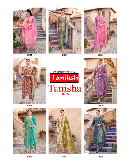 Tanisha Vol 2 Taniksh Dhabu Readymade Cotton Pant Suits Manufacturer Ahmedabad