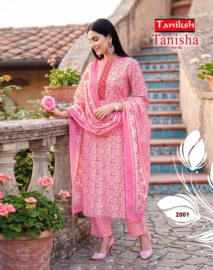 Tanisha Vol 2 Taniksh Dhabu Readymade Cotton Pant Suits Manufacturer Ahmedabad