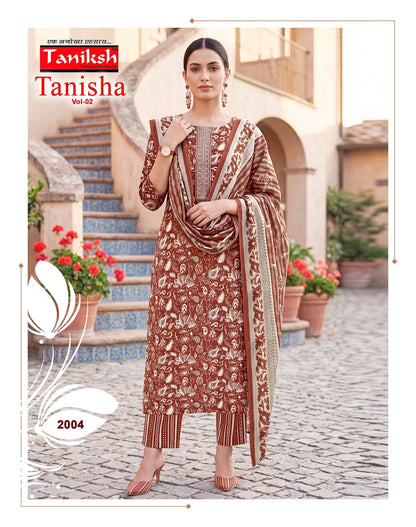Tanisha Vol 2 Taniksh Dhabu Readymade Cotton Pant Suits Manufacturer Ahmedabad