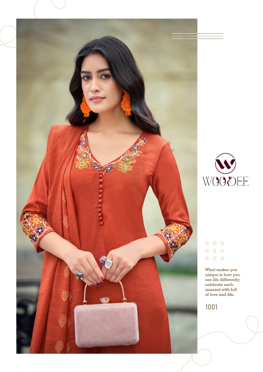 Tanisha Vol 2 Woodee Gadwal Readymade Pant Style Suits Exporter