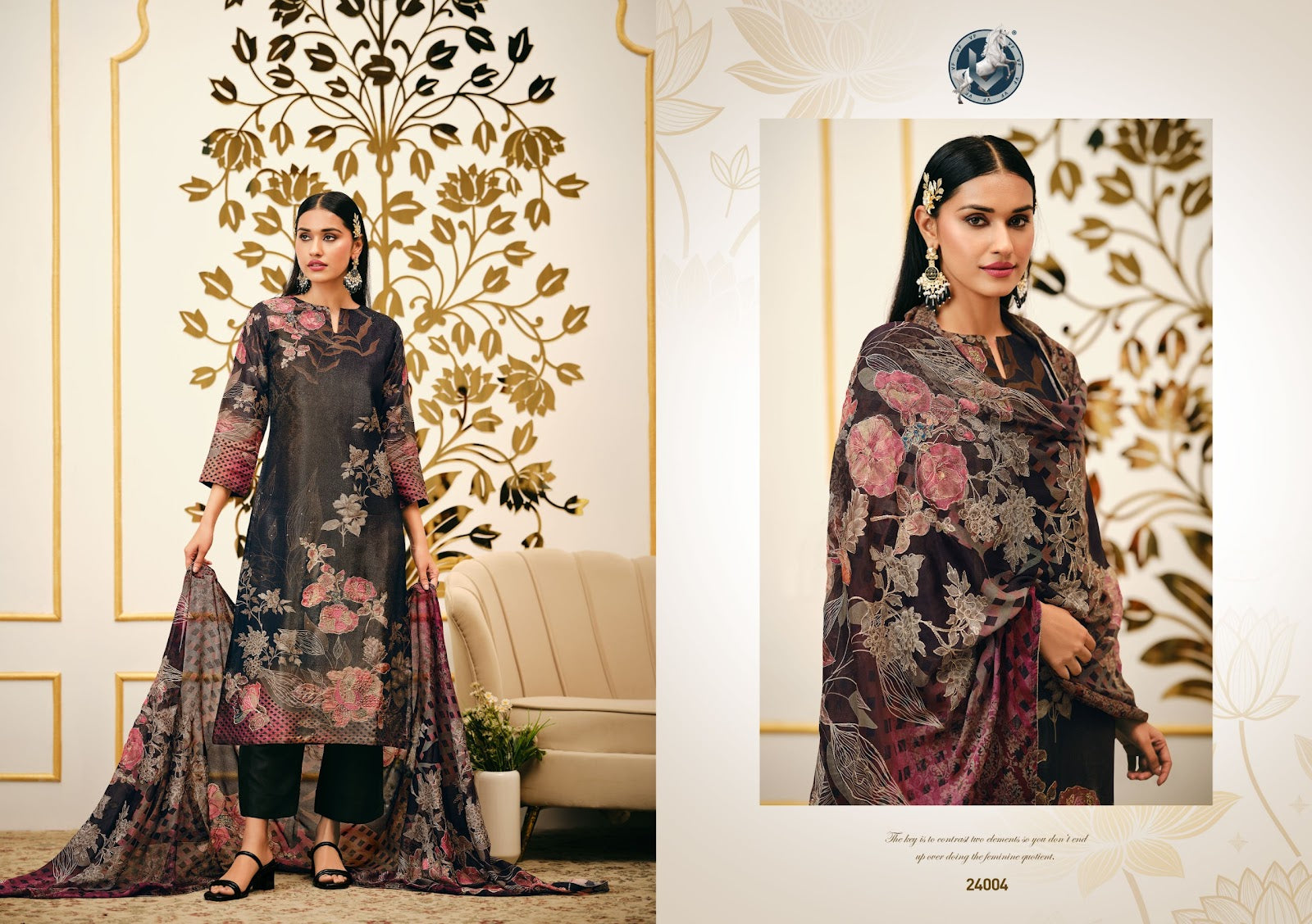 Tanisha Vol 3 Vivek Tissue Silk Pant Style Suits Wholesale