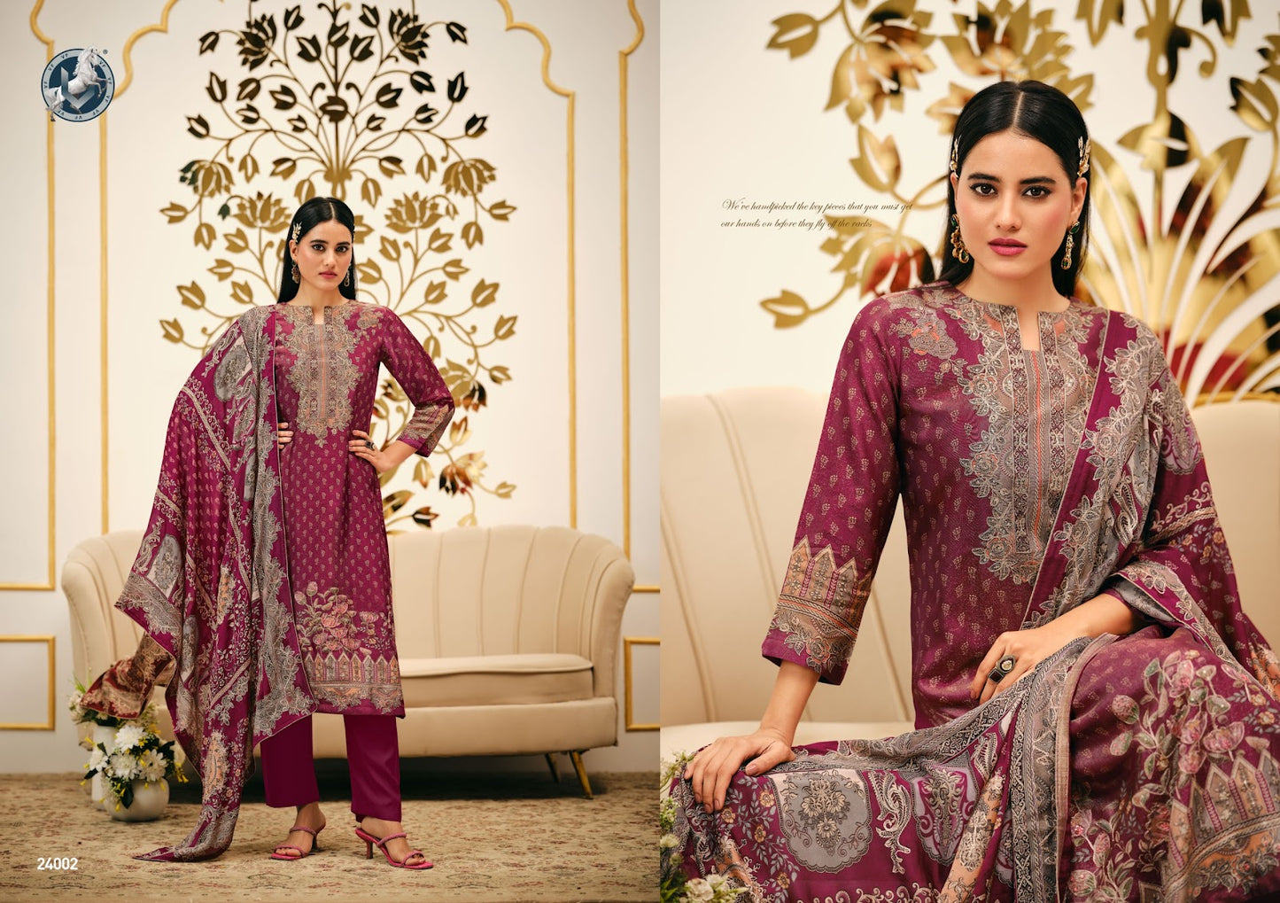 Tanisha Vol 3 Vivek Tissue Silk Pant Style Suits Wholesale