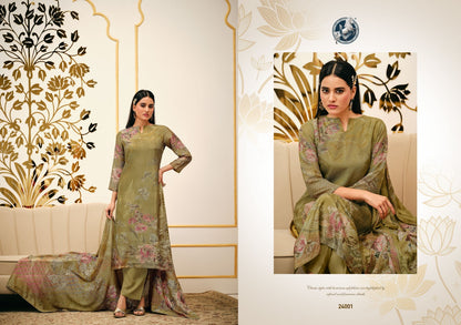 Tanisha Vol 3 Vivek Tissue Silk Pant Style Suits Wholesale