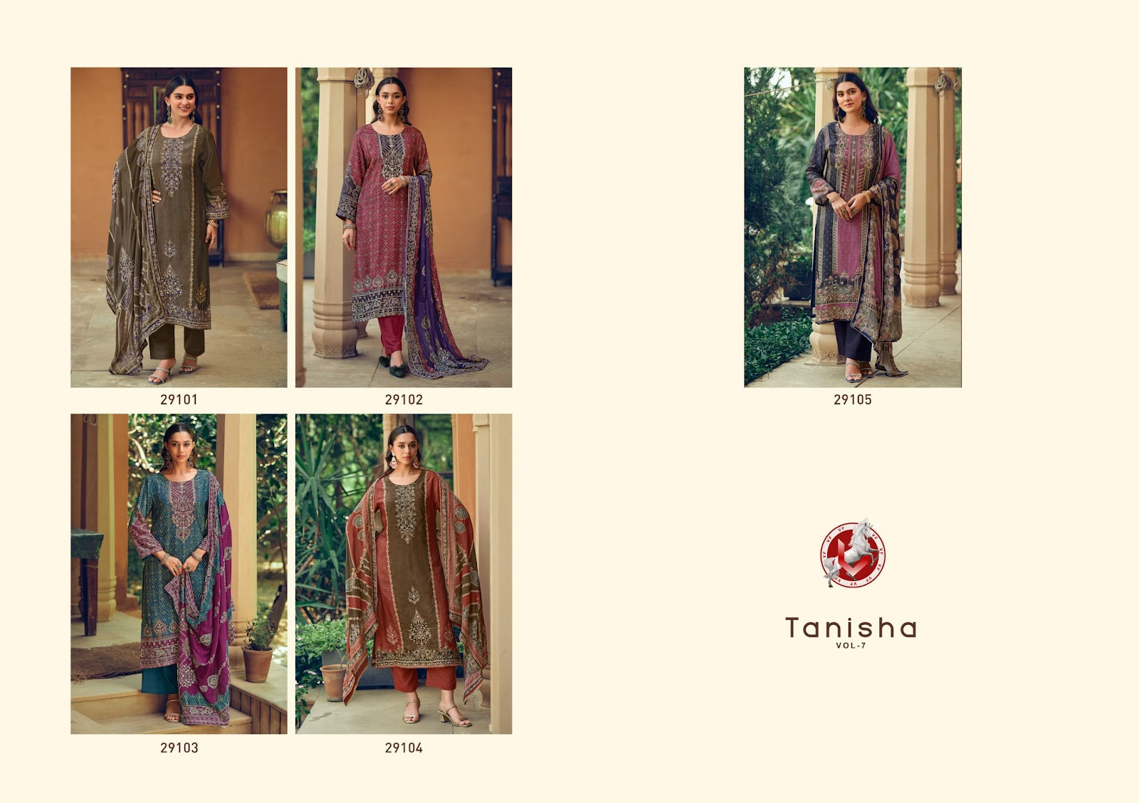 Tanisha Vol 7 Vivek Tissue Silk Pant Style Suits Supplier India