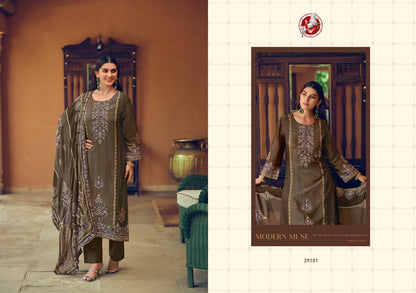 Tanisha Vol 7 Vivek Tissue Silk Pant Style Suits Supplier India