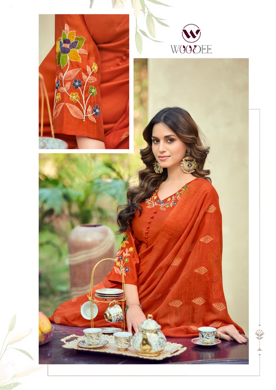 Tanisha Woodee Viscose Readymade Pant Style Suits Manufacturer