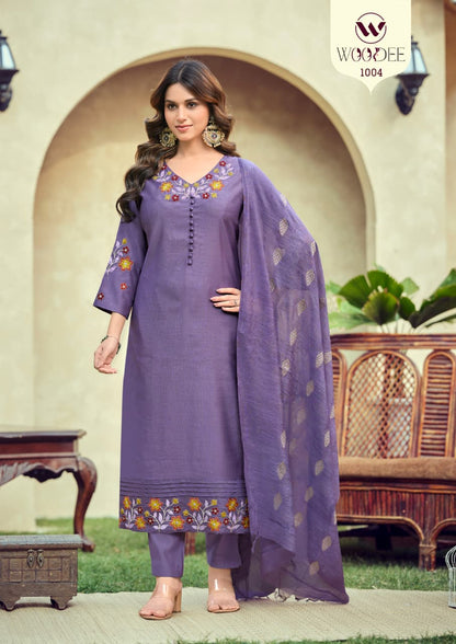 Tanisha Woodee Viscose Readymade Pant Style Suits Manufacturer