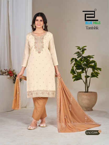 Tanishk Blue Hills Roman Silk Readymade Pant Style Suits Supplier Gujarat