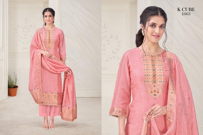 Tanishka K Cube Russian Silk Plazzo Style Suits Manufacturer Ahmedabad