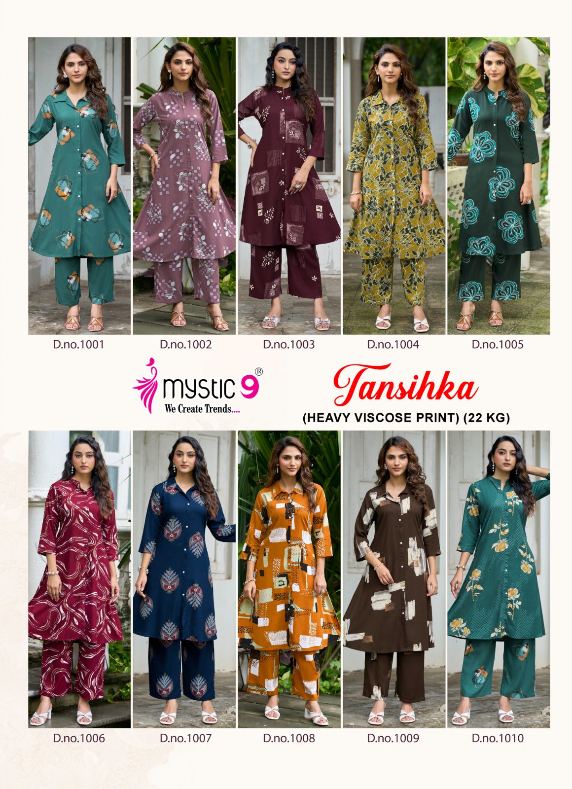 Tanishka Vol 1 Mystic 9 Viscose Co Ord Set Supplier India