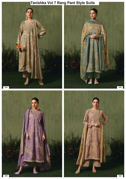 Tanishka Vol 7 Rang Viscose Muslin Pant Style Suits Wholesaler