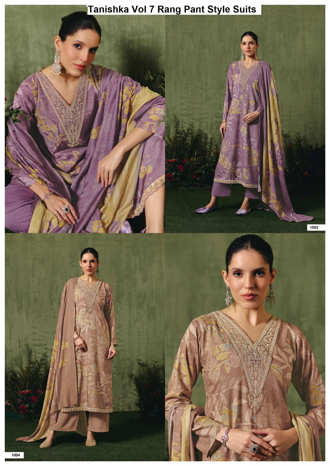 Tanishka Vol 7 Rang Viscose Muslin Pant Style Suits Wholesaler