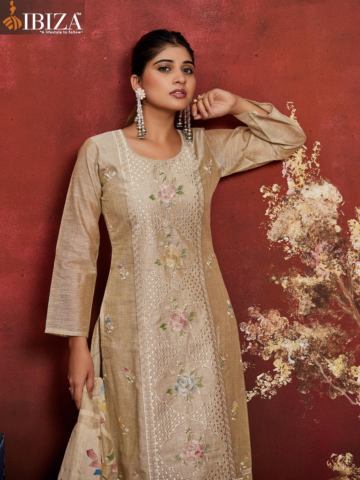 Tanishq Ibiza Organic Pant Style Suits Manufacturer Gujarat