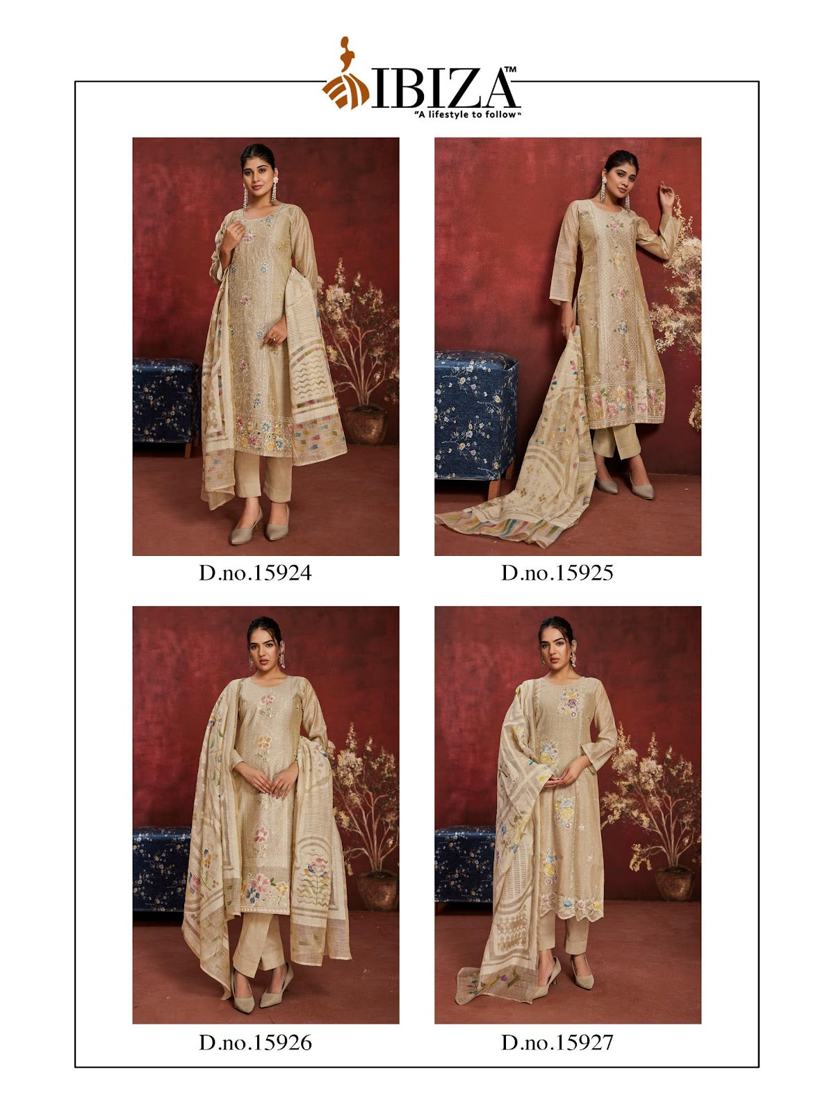 Tanishq Ibiza Organic Pant Style Suits Manufacturer Gujarat