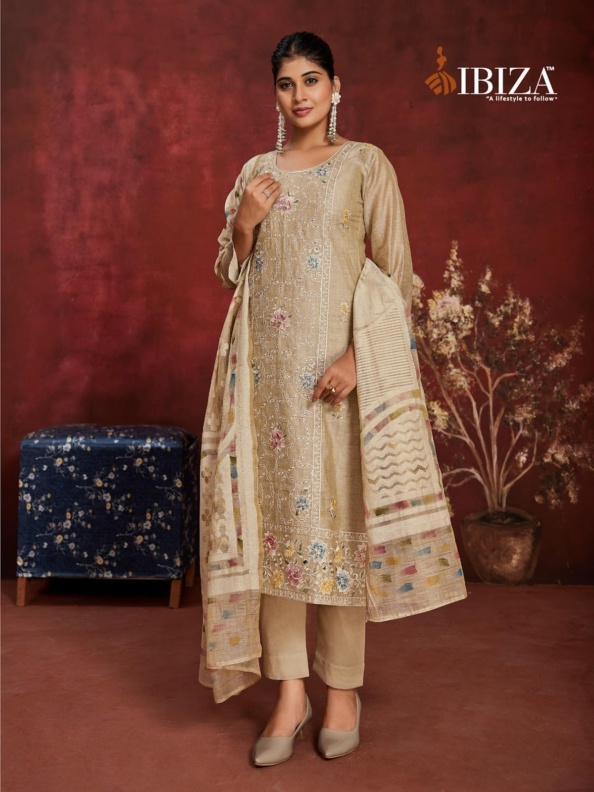 Tanishq Ibiza Organic Pant Style Suits Manufacturer Gujarat
