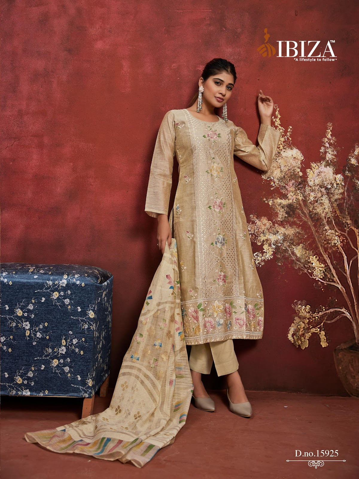 Tanishq Ibiza Organic Pant Style Suits Manufacturer Gujarat