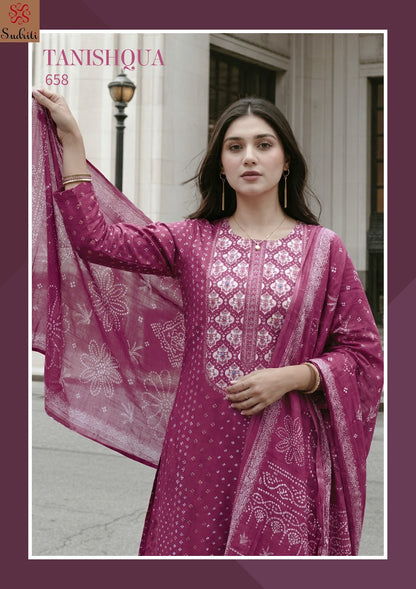 Tanishqua Sudriti Sahiba Cotton Lawn Pant Style Suits Wholesaler India
