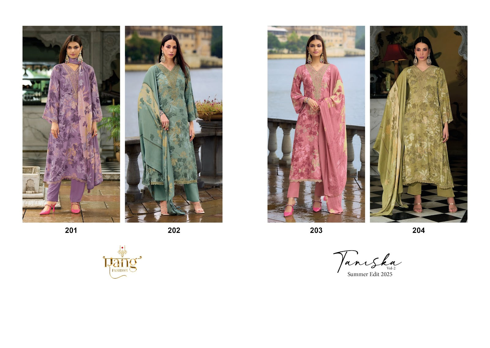 Taniska Vol 2 Rang Fashion Cambric Lawn Pant Style Suits Manufacturer