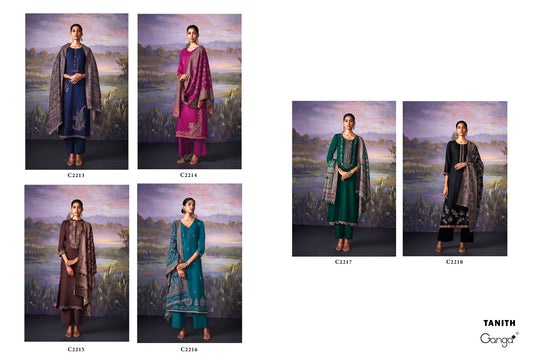 Tanith Ganga Cotton Silk Pant Style Suits Supplier Gujarat