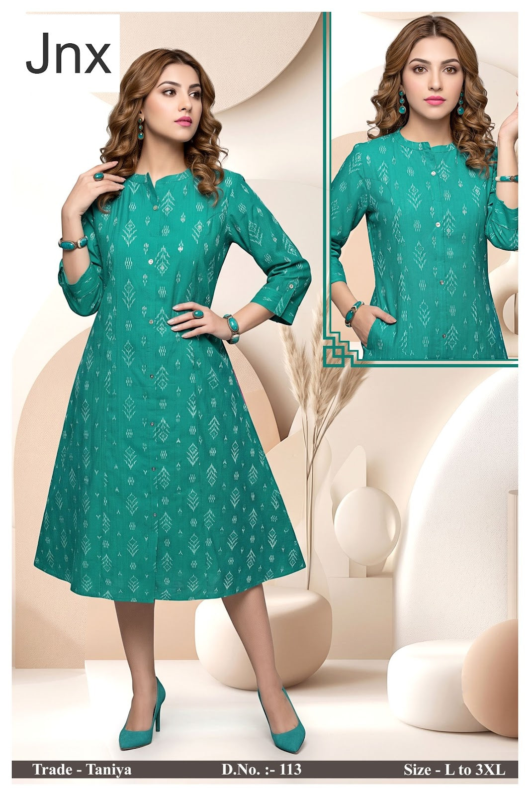 Taniya Jnx A-Line Kurti Exporter Ahmedabad