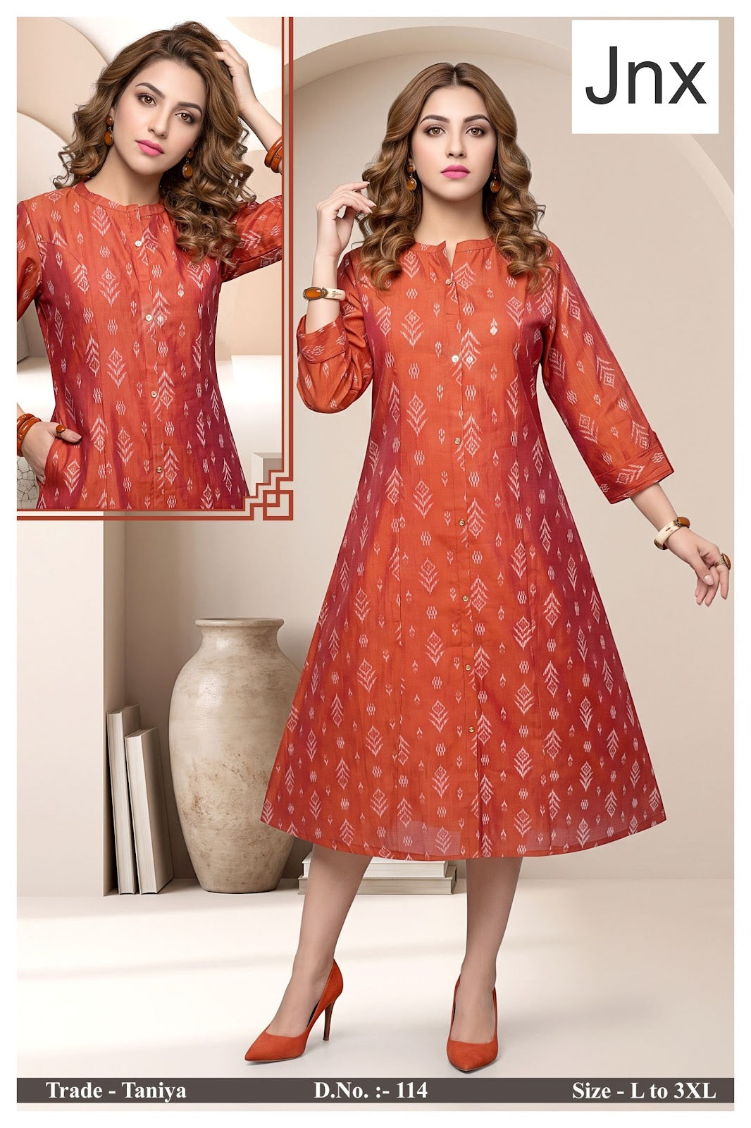 Taniya Jnx A-Line Kurti Exporter Ahmedabad