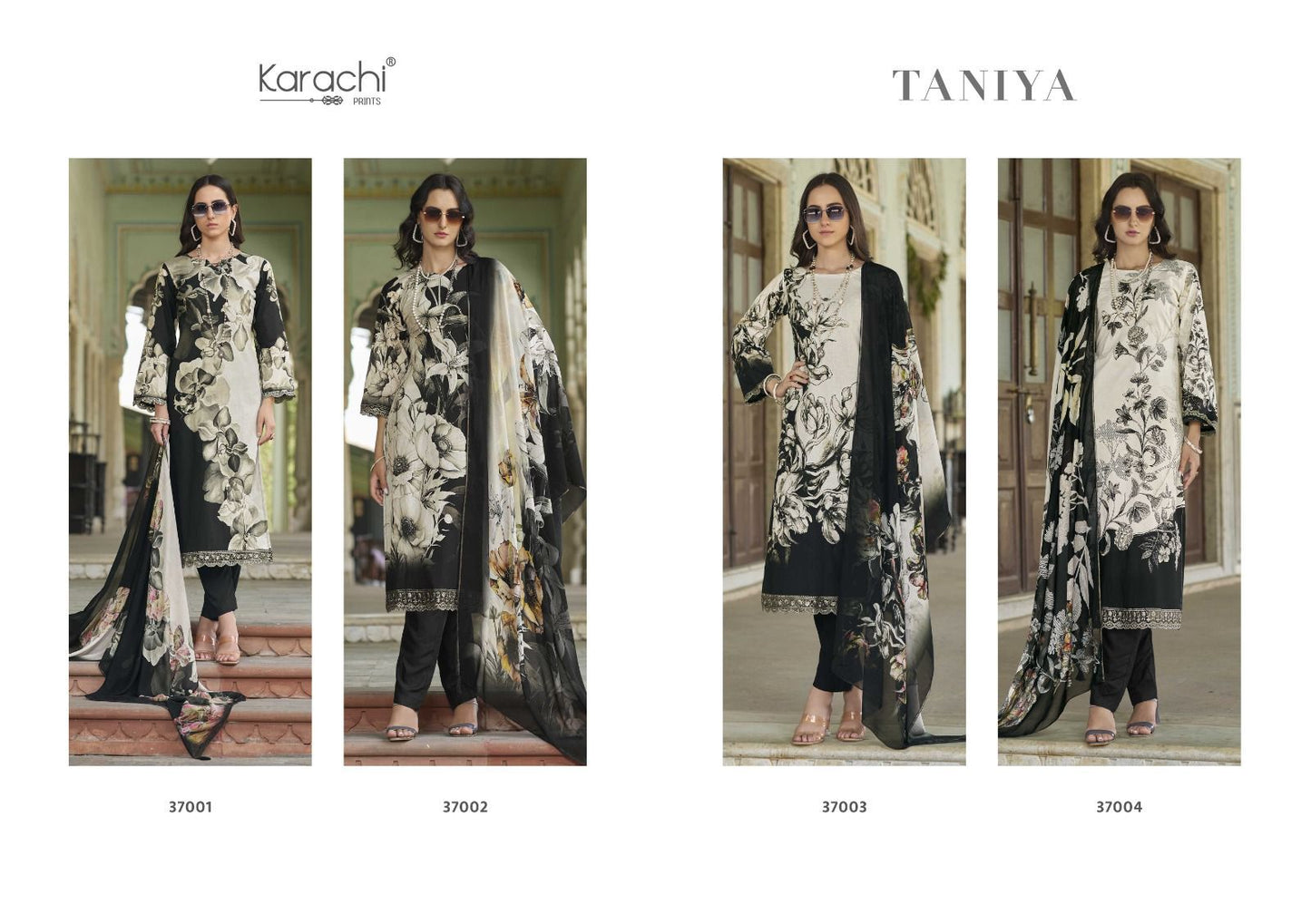 Taniya Karachi Prints Cambric Pant Style Suits