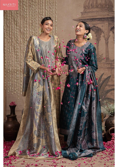 Tanjani Naariti Tusser Silk Pant Style Suits Wholesale Rate