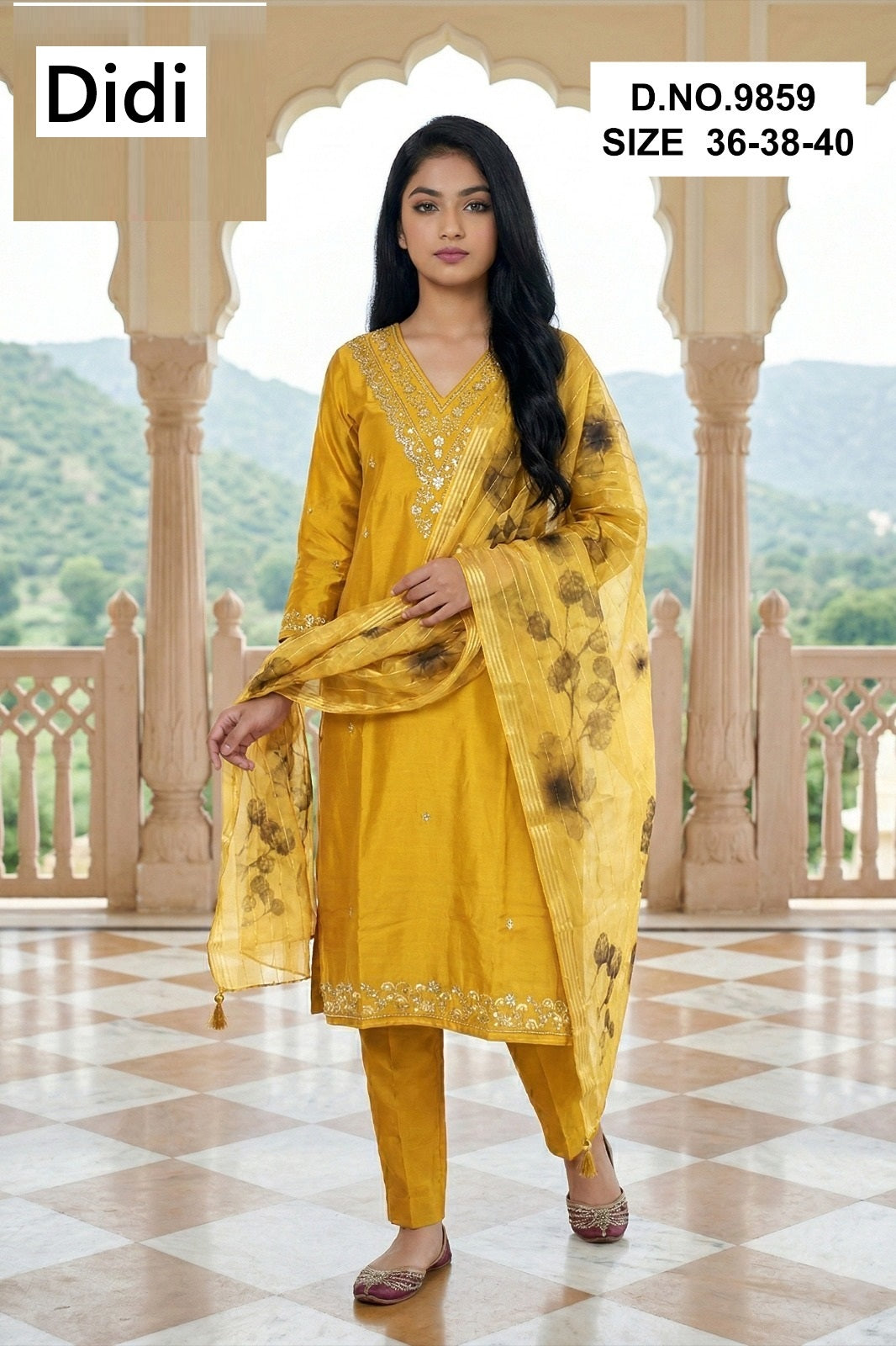 Tanmayi 2 Dn 9859 Didi Roman Silk Girls Readymade Pant Suits Wholesaler