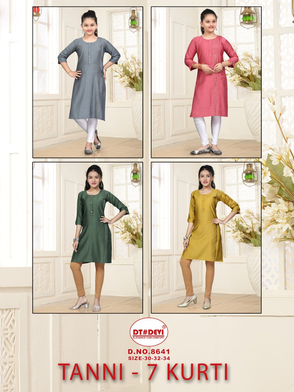 Tanni Vol 7-8641 Dt Devi Silk Girls Kurti Wholesaler India – Kavya ...