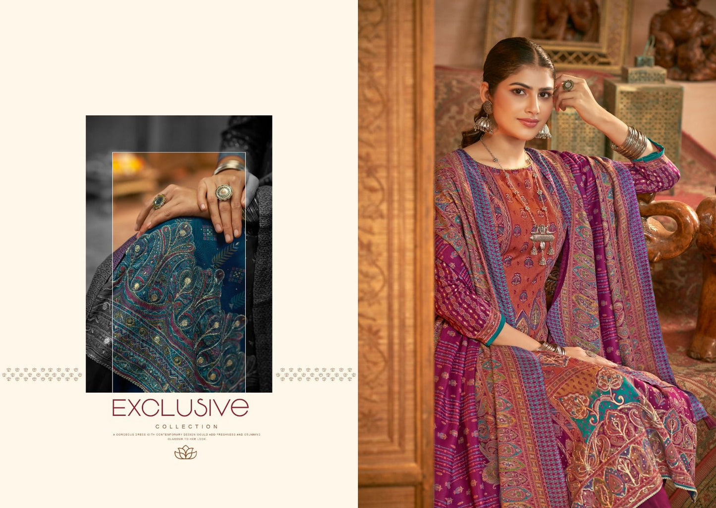 Tannisa Nishant Fashion Twill Pashmina Suits Wholesale Price