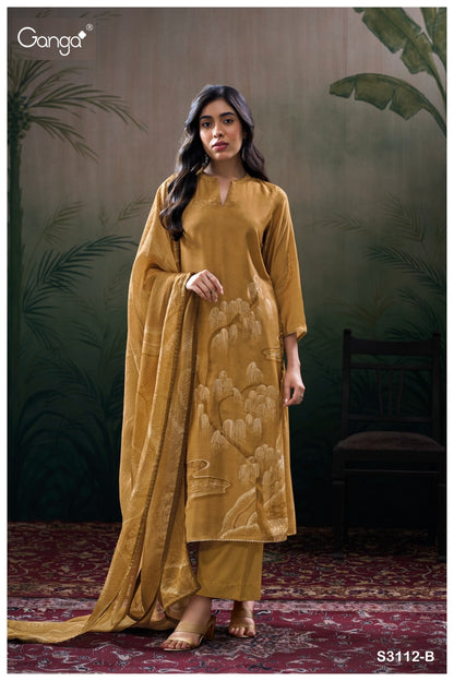 Tansi 3112 Ganga Premium Bemberg Plazzo Style Suits Manufacturer Gujarat